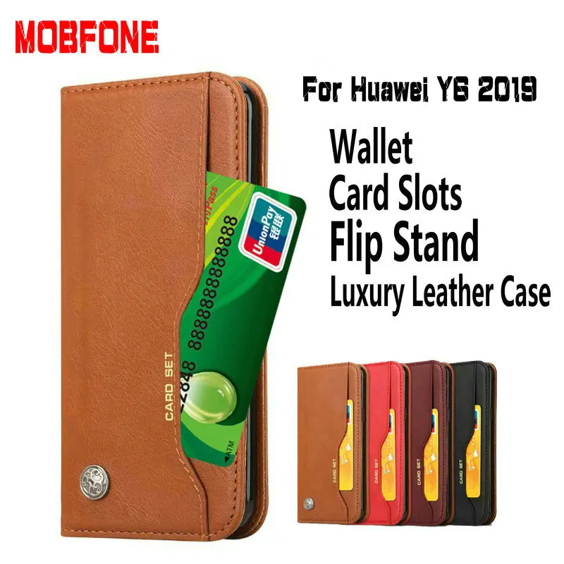 Фото 6 09 ''чехол для Huawei Y6 (2019) Роскошный кожаный бумажник премиум класса 2019 чехол