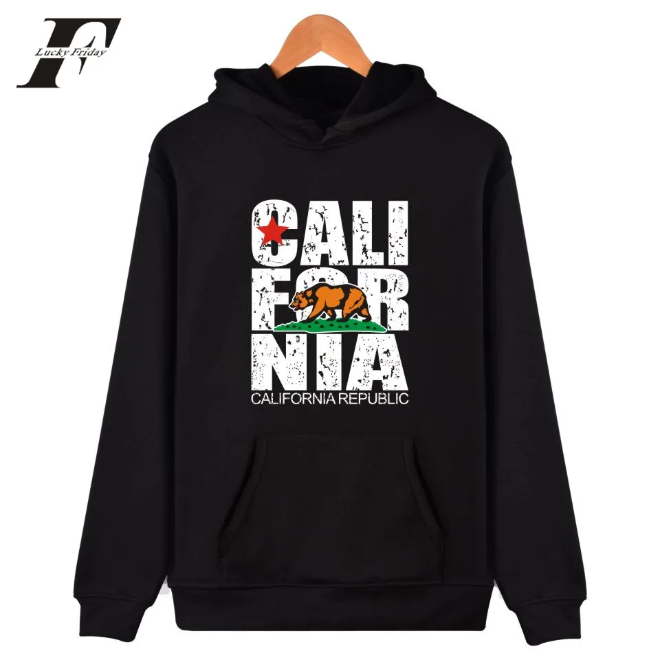 LUCKYFRIDAYF California толстовки с капюшоном мужская Толстовка Зимняя мода США флаг Калифорнии толстовки для мужчин размера плюс 4XL Повседневная одежда