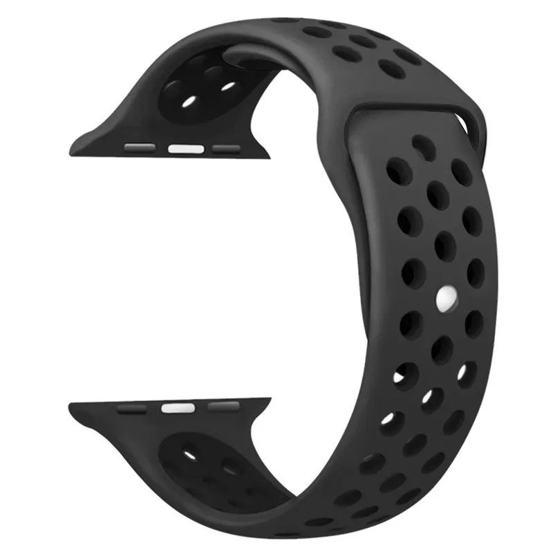 Красочный мягкий, силиконовый ремешок для наручных часов Apple Watch, версии все серии 38, 42 мм, версия спортивный резиновый браслет Ремешки для наручных часов аксессуары