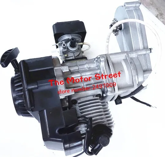 49cc 2 тактный двигатель с электрическим стартером + кабель дроссельной заслонки