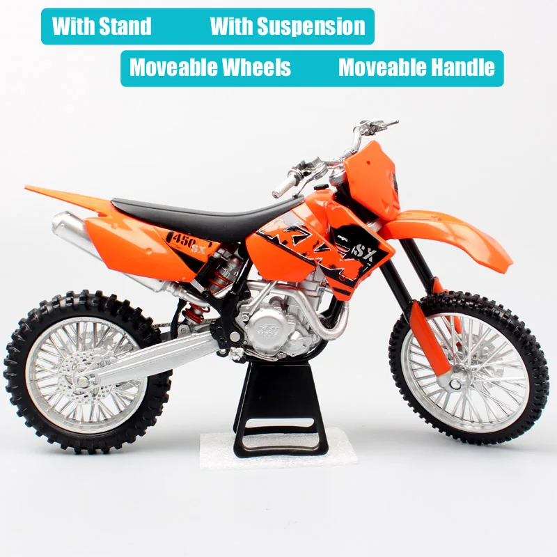 1/12 масштаб Newray KTM SXF 450 SX-F Мотоцикл Велосипед эндуро гоночный Мотокросс Грязь литья под давлением Миниатюрные модели автомобилей детские игрушечные колеса