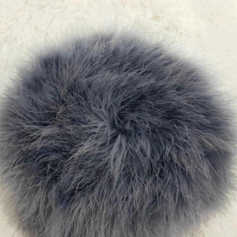 Новинка 2021 шапка из натуральных страусиных волос индейки зимняя теплая