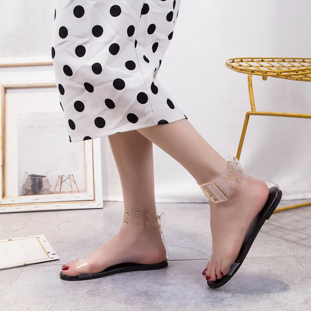 Женские летние пляжные дышащие повседневные сандалии на низком каблуке с