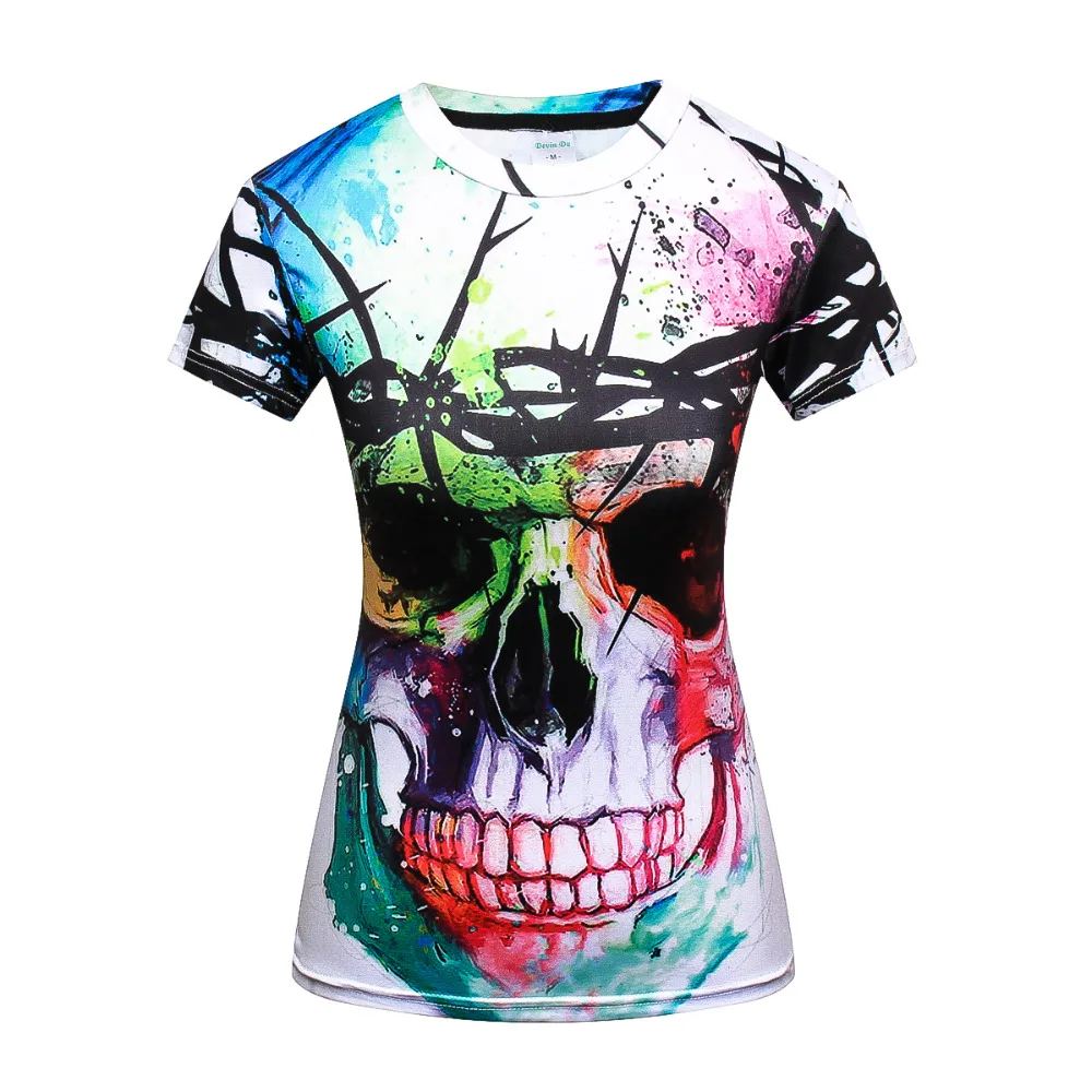 Женская модная футболка с короткими рукавами 3D трехмерным принтом Вечерние елки