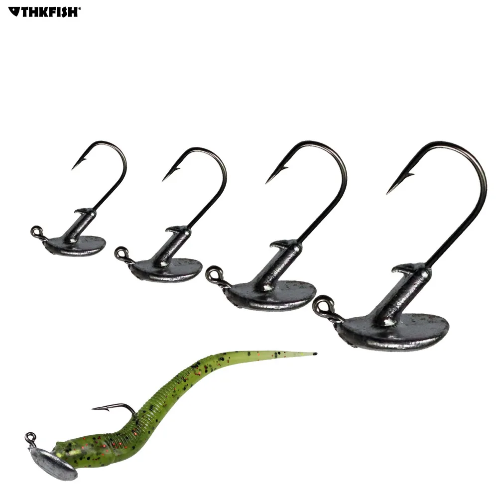 20PCS/Lot 3.5g 5g 7g 10g 14g Tumbler Head Hook Jig Bait Fishing Hook For Soft Lure Fishing Tackle fishing tackle accessorie