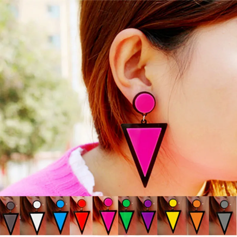 Женские серьги гвоздики в виде треугольника|earring studs earrings|brand stud earringsfashion earrings |