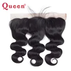 Продукты королевских волос бразильские волнистые кружевные фронтальные с закрытием волос младенца Remy волосы можно купить 3 или 4 пучка человеческих волос свободная часть