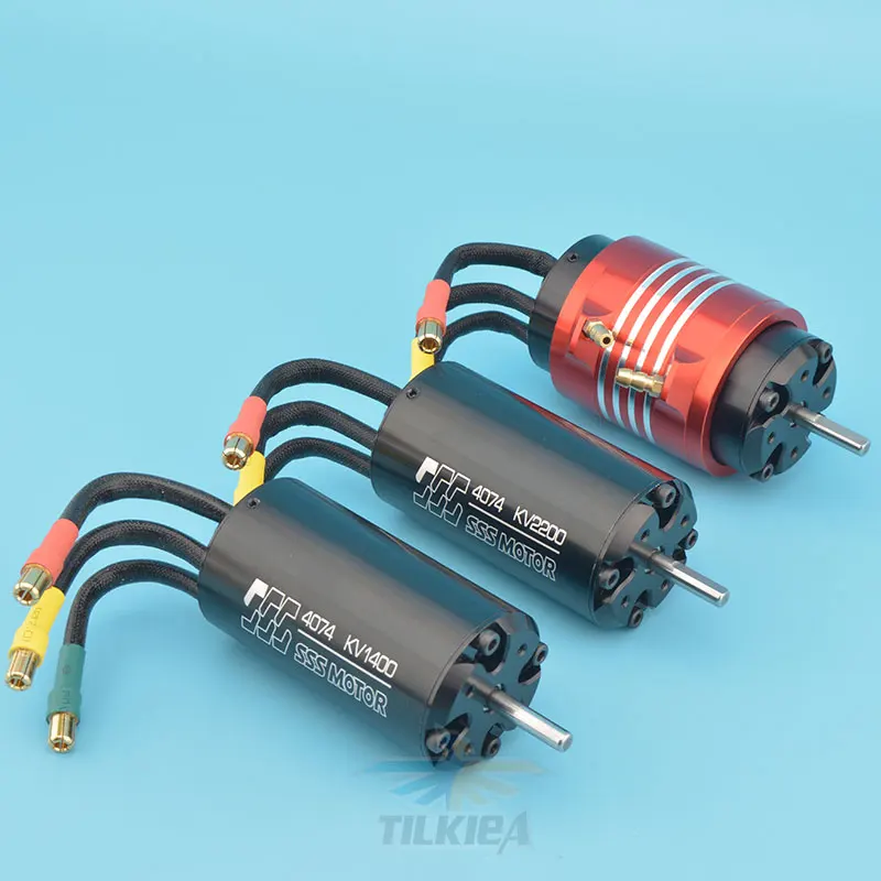 Высокая скорость хорошее качество SSS 4074 бесщеточный двигатель 1400KV 2200KV 2400KV бесщеточный двигатель 4 полюса для RC морских лодок
