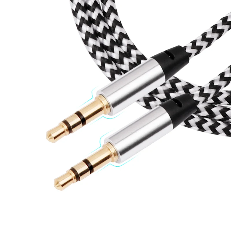 1 м Aux кабель Jack 3,5 мм аудио кабель 3,5 мм Jack динамик кабель штекер для автомобиля Aux шнур для JBL наушников iphone samsung AUX шнур