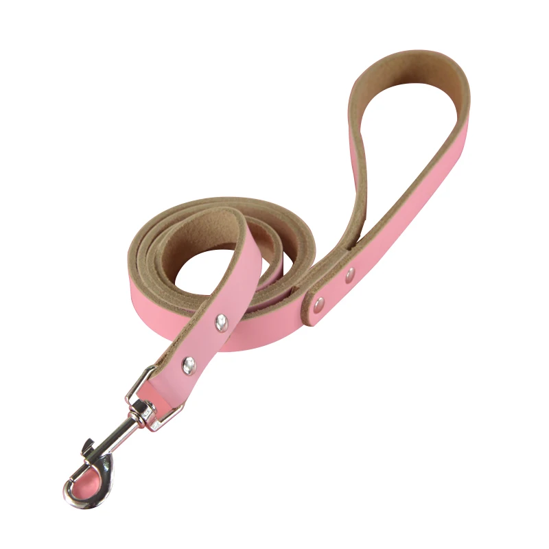 Высококачественный поводок из натуральной воловьей кожи для собак свинцовый