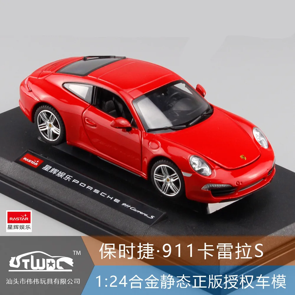 1:24 моделирование сплава спортивный автомобиль модель для Porscheed 911 с рулевым