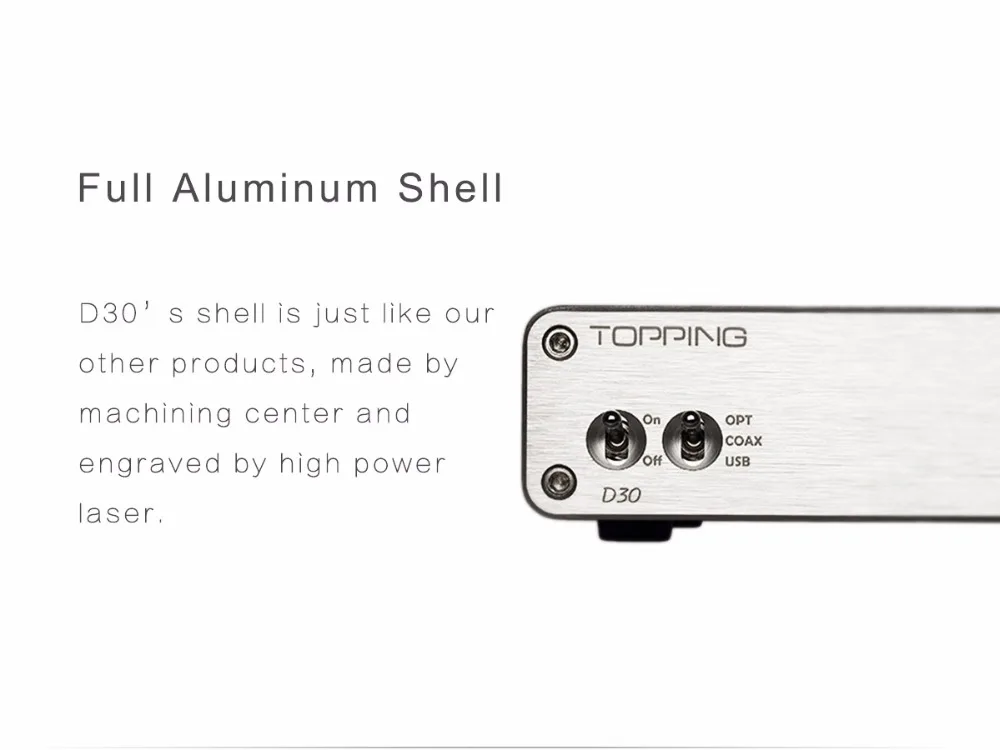 TOPPING D30 DSD hifi fever Настольный аудио декодер доска USB ЦАП на XMOS коаксиальный оптоволоконный усилитель цифро-аналоговый преобразователь
