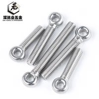 200pcs M6 304 Stainless Steel Eye Bolts Fisheye With Holes Bolt GB798 Eyelet Screw Stud Articulated Anchor Screws Fasterners