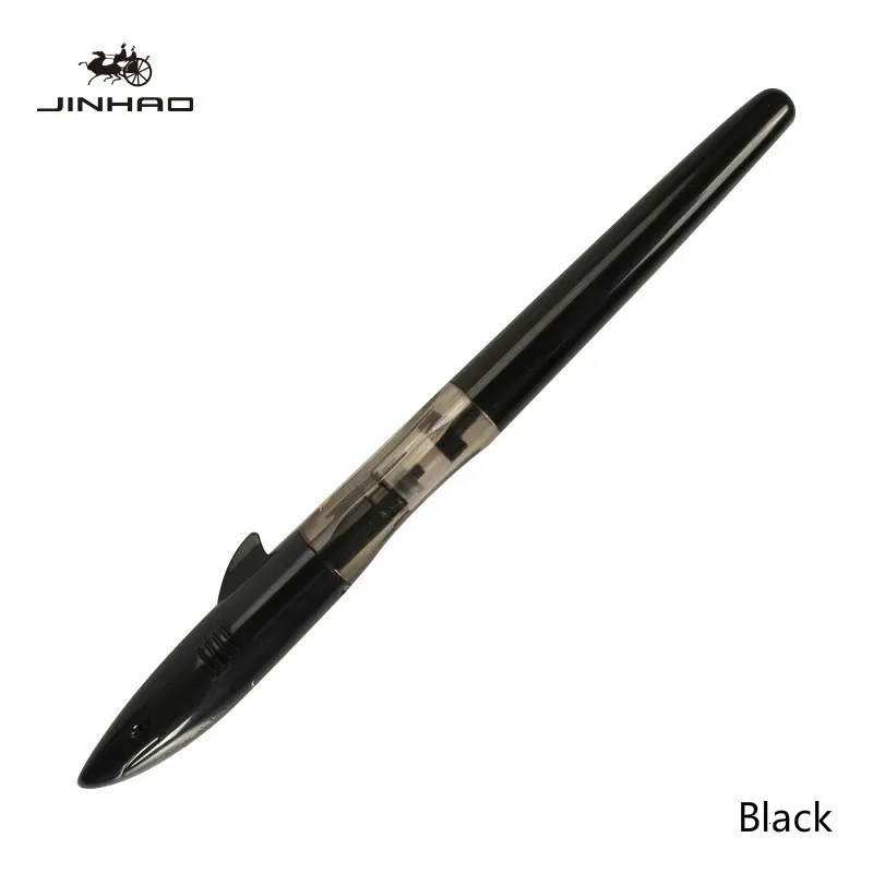 Jinhao Акула перьевые ручки 0,38 мм каллиграфия ручка чернила Pluma студент канцелярские Caneta Tinteiro Fuente Stylo Плюм настроить - Цвет: heise
