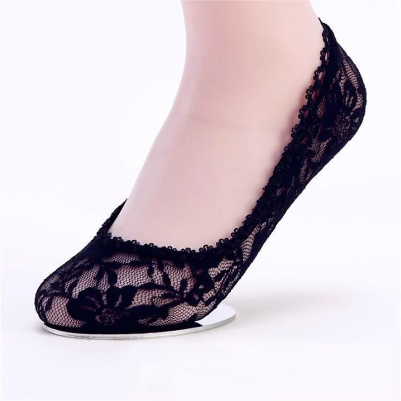 S001 Black YGYEEG Модные женские кружевные носки эластичные удобные женские летние весенние короткие носки в сеточку прозрачные носки - Цвет: S001 Black