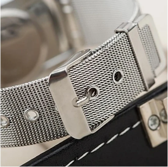 Часы наручные женские кварцевые модные полностью из нержавеющей стали чёрные и