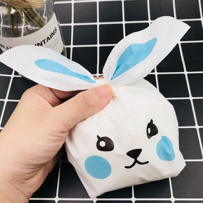 Kawaii Пасхальный кролик сумка для печенья 100 свадебное украшение милый уши
