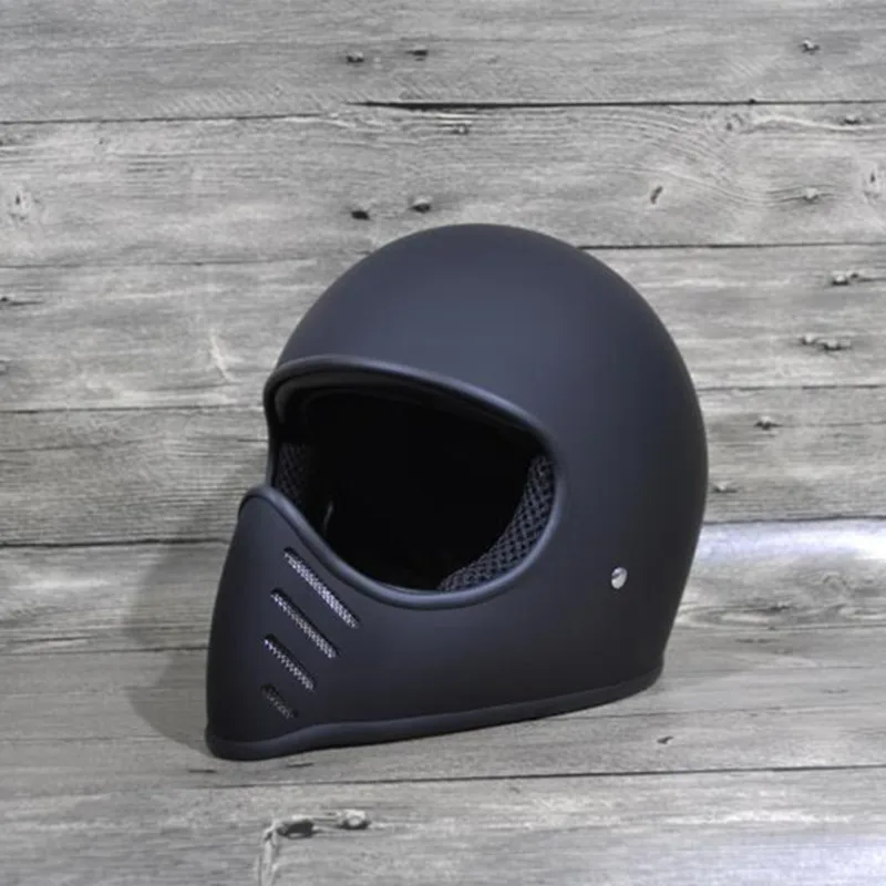 Moto rcycle шлем бренд Япония TT CO Томпсон Ghost Rider racing блестящие винтажные шлемы полное лицо шлем capacete casco moto - Цвет: gloss Black