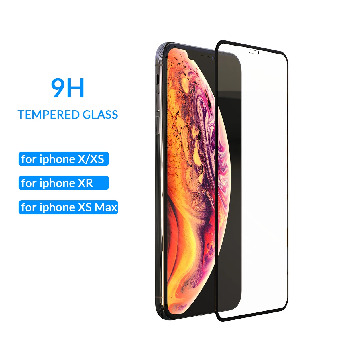 Защитное стекло ORICO закаленное с полным покрытием для iPhone X XS XR iphone Max|Защитные