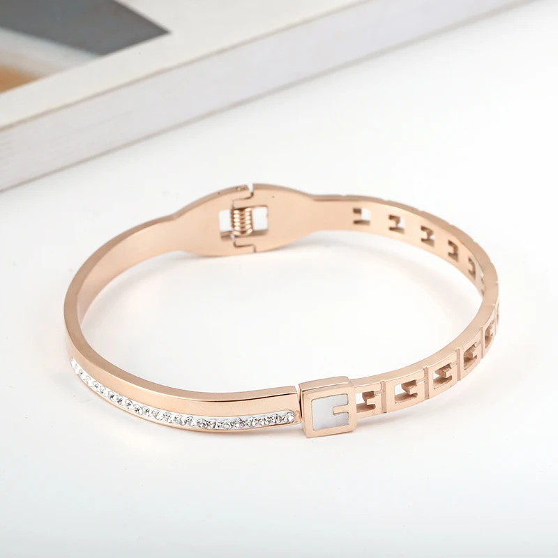 Новый модный браслет ювелирные изделия 316 из нержавеющей стали цвета розового