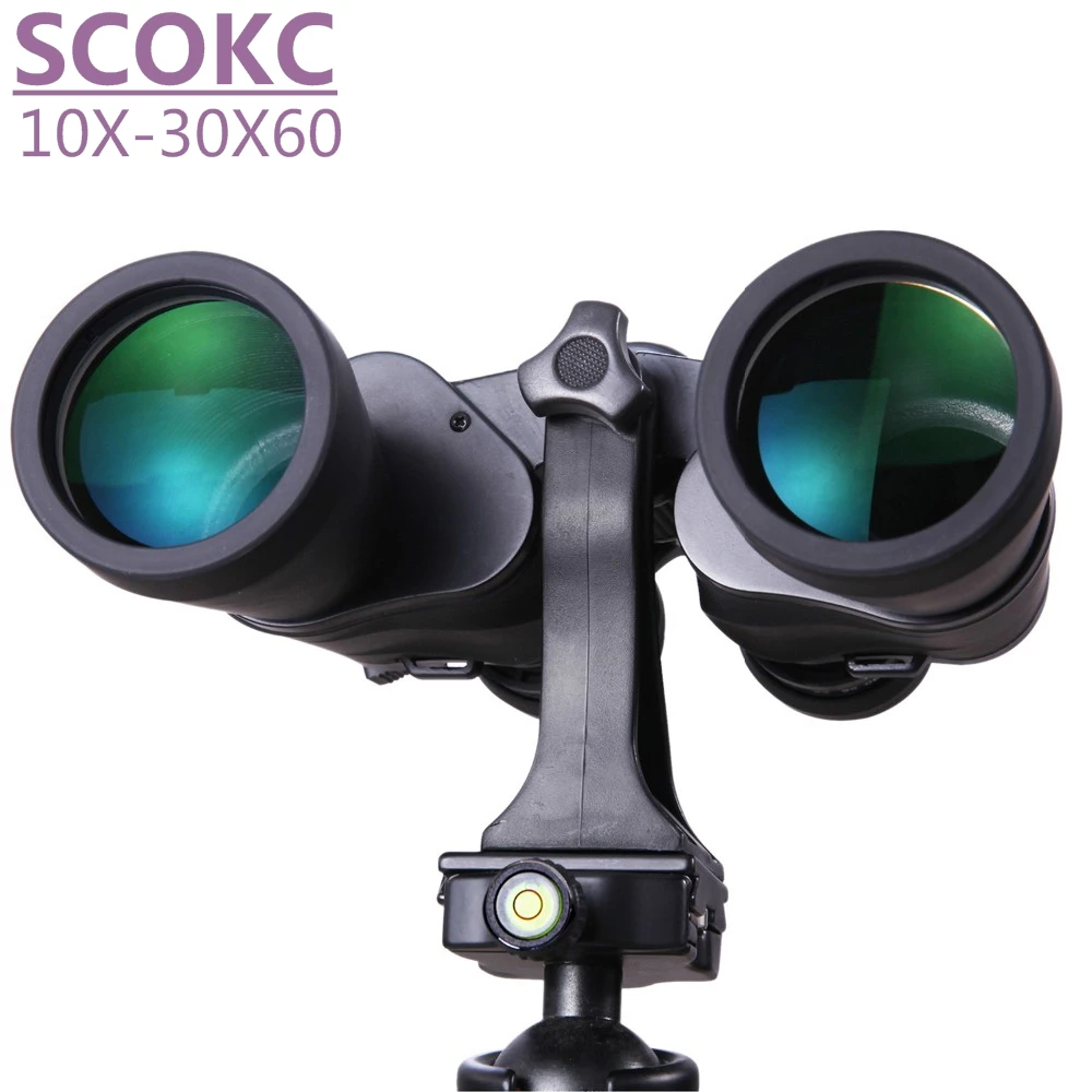 Scokc10-30X60 Hd power zoom binoculars Professional hunting telescope wide-angle High quality monocular telescope binoculars