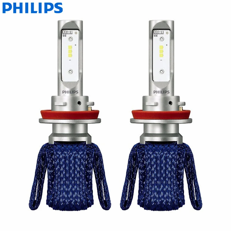 Philips Ultinon эфирный светодиодный противотуманный фонарь H8 H11 H16 12 В 11366UEX2 6000K Автомобильный светодиодный противотуманный фонарь Авто лампы ThermalCool(двойная упаковка