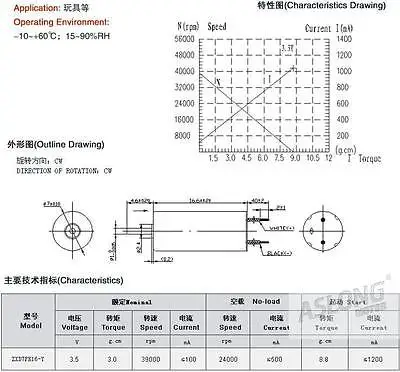A7PK16 Y DC 3 В 39000 об./мин. цилиндр магнитный мини полая чашка двигателя DIY