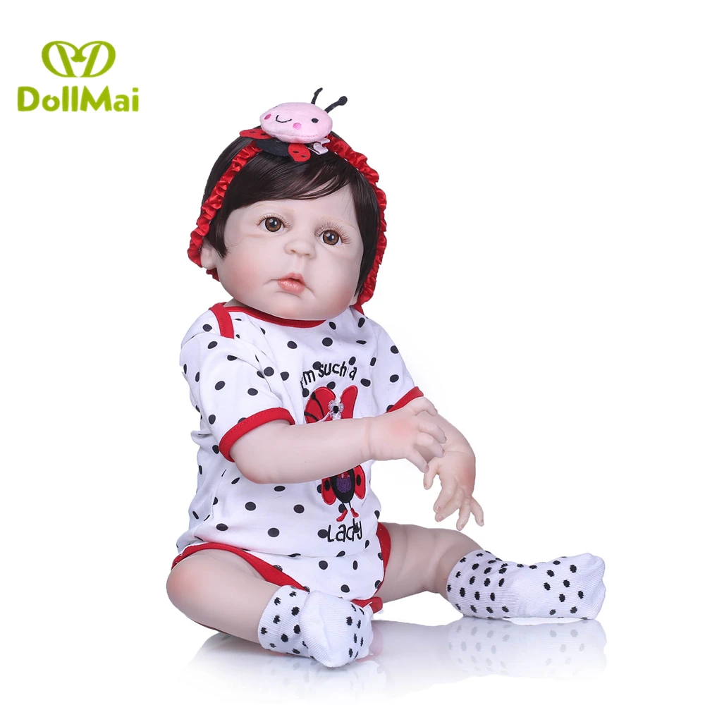 Полный силиконовые куклы для новорожденных и малышей 22 &quot57 см реального babydoll