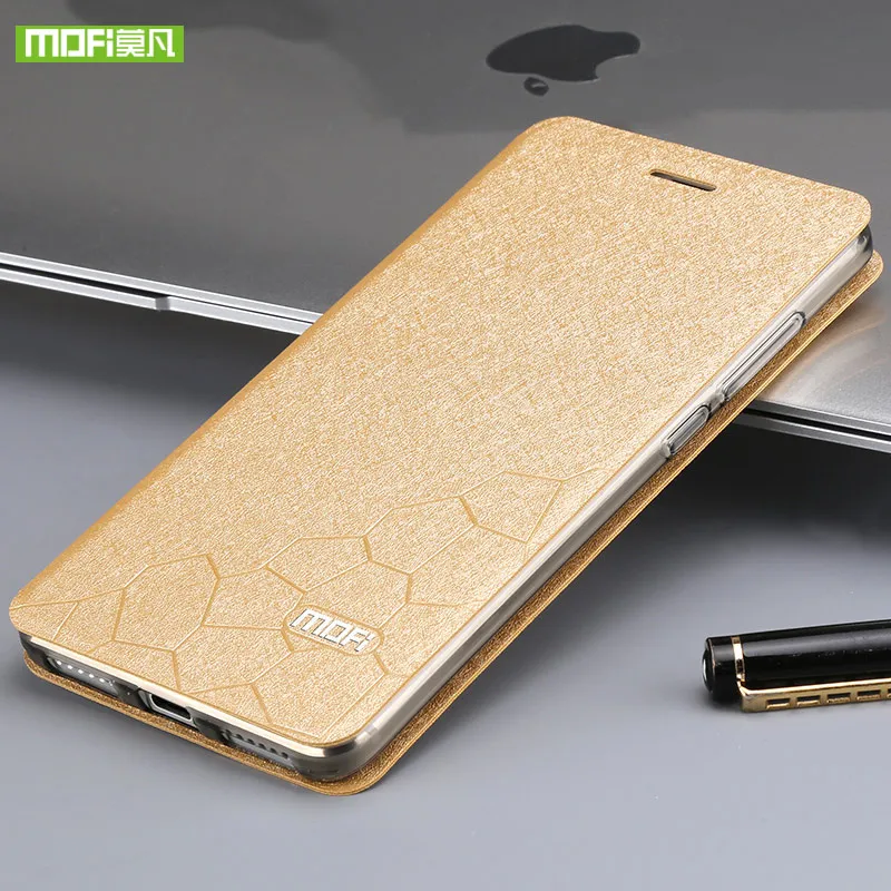 Чехол для Xiaomi Redmi Note 4X, чехол 5,5, флип-чехол, кожаный бумажник, силикон, ТПУ,, Mofi, Xiaomi Redmi Note 4X pro, твердый, роскошный чехол - Цвет: golden