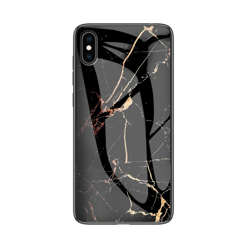 Блестящий стеклянный чехол для телефона iPhone 7 8 Plus XR XS MAX X чехлы-накладка Apple 11 Pro Max 6
