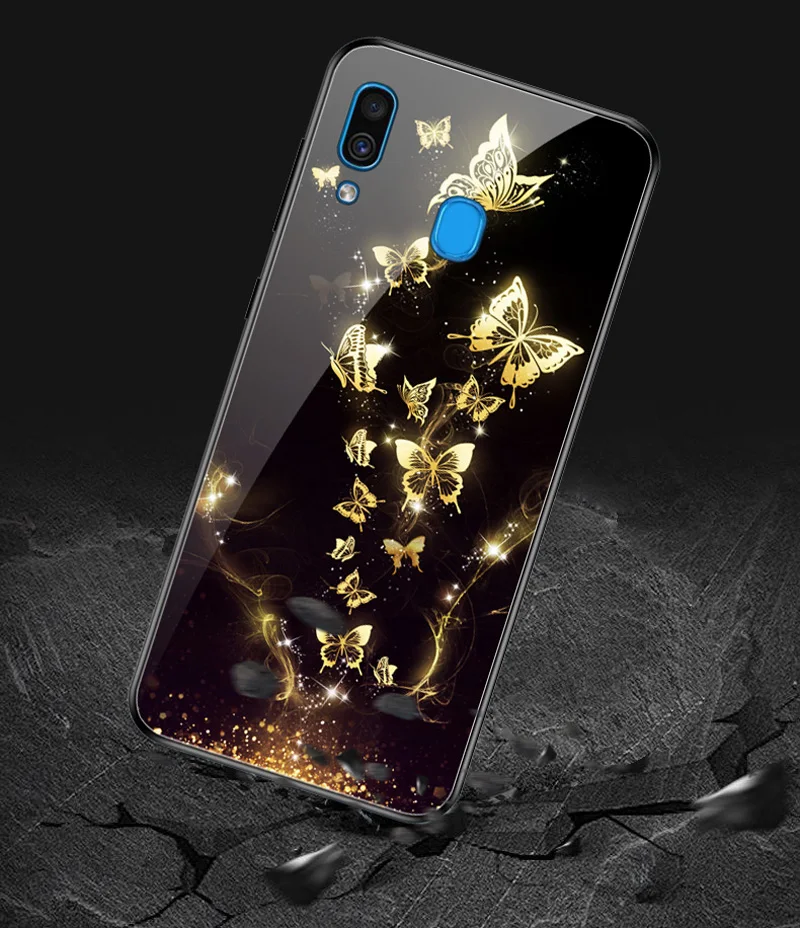 Geruide телефона с цветным рисунком для samsung Galaxy S10 плюс S10e M10 M20 A8S A10 A20 A30 A40 A50 A70 чехол закаленное Стекло крышка чехол