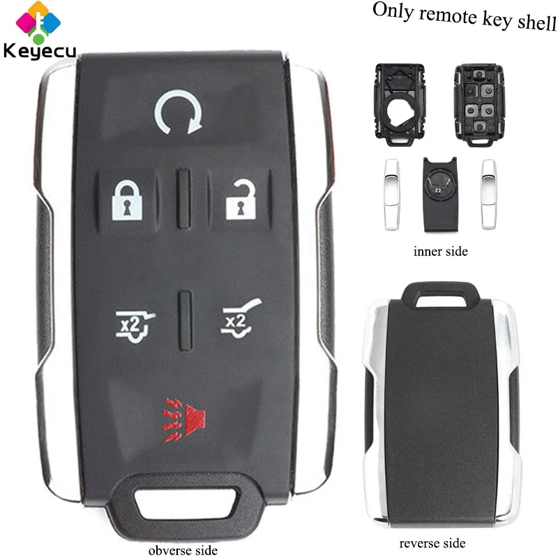 KEYECU Smart Remote Key Shell чехол с 3/4/5/6 кнопкой FOB Для Chevrolet Escalade ESV Silverado Sierra Suburban Tahoe 2015|Ключ