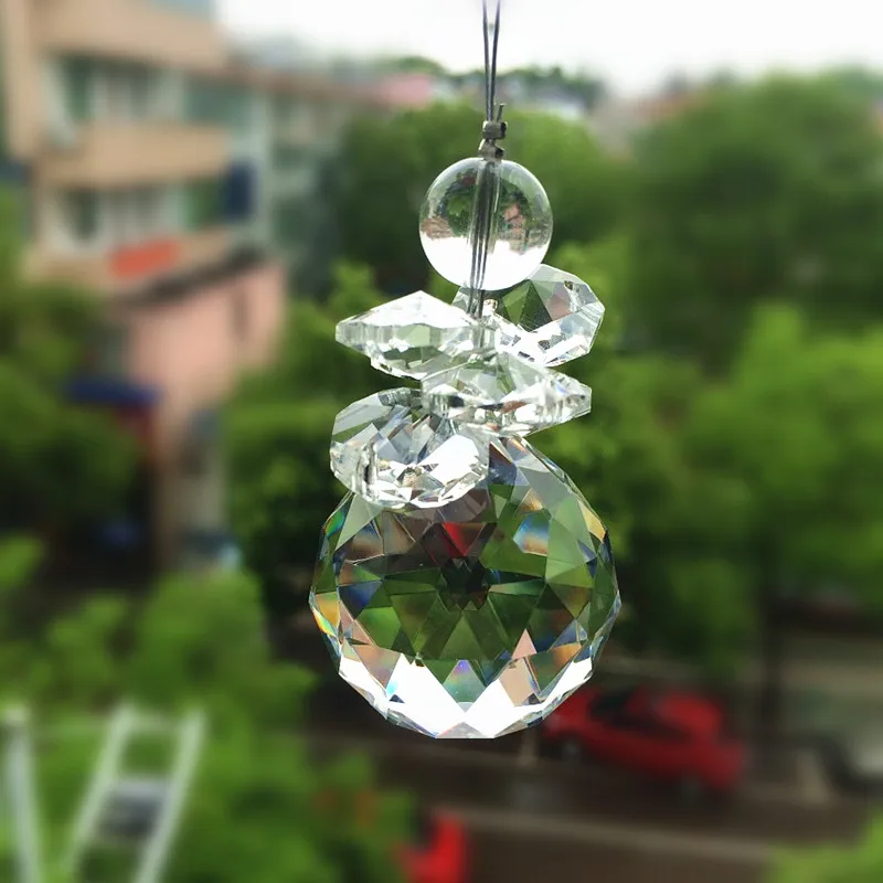 7 шт./лот красивые стеклянные бусины с кристаллами граненый шар подвеска для