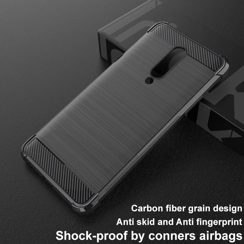 For OnePlus 7 case iMAK Vega Fiber Pattern airbag Phone One Plus Seven Bumper Cover |