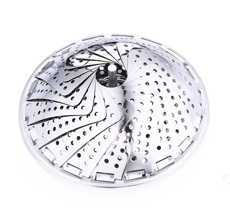 1PC Stainless Steel Silver Folding Collapsible Vegetable Food Fish Steamer Plate Tray Pastry Bun Steaming Stocked Cooking PL 008 | Дом и сад