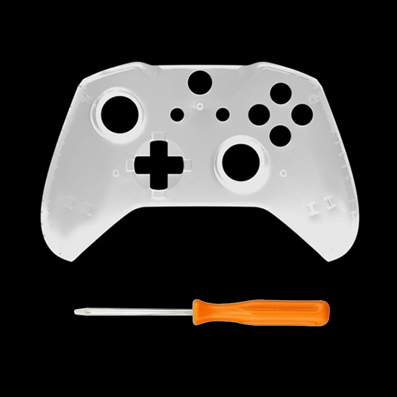 Бесцветный Передняя оболочка для Xbox One Тонкая матовая сменная верхняя оболочка для Xbox One X S тонкий контроллер чехол сменный корпус - Цвет: Бесцветный