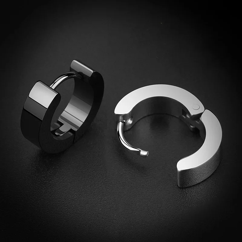 Модные ювелирные изделия 2018 мужские серьги гвоздики из нержавеющей стали синие