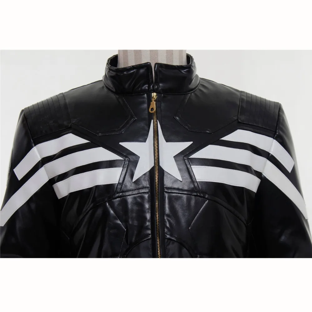 Мужской костюм супергероя Мстителей на Хэллоуин кожаный для косплея Стива