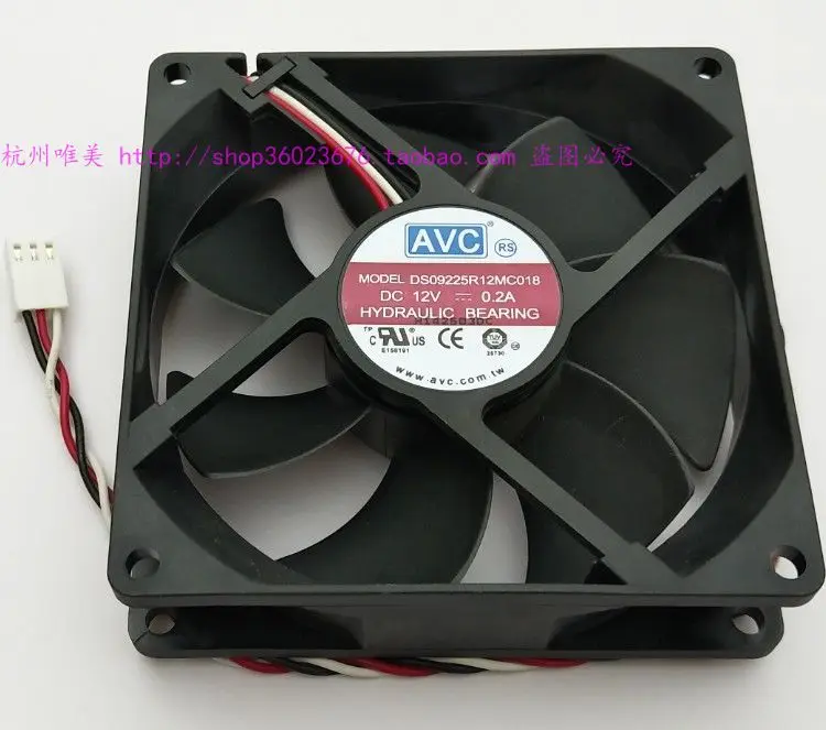Новый AVC 9025 9 см 3 линии гидравлический DS09225R12M C018 12v 0.20A Вентилятор охлаждения| |