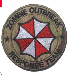 C Армейский веер боевая униформа рюкзак нарукавник костюм Biohazard защита зонтик серия камуфляж значок с вышивкой, нашивка разнообразие - Цвет: C