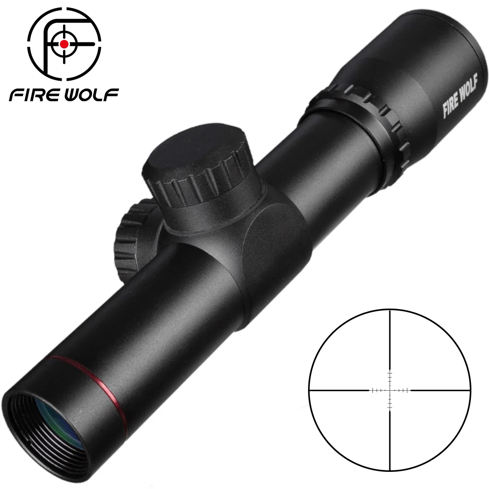 FIRE WOLF 4,5x20 компактный охотничий прицел тактический оптический прицел P4 с откидной крышкой и кольцами