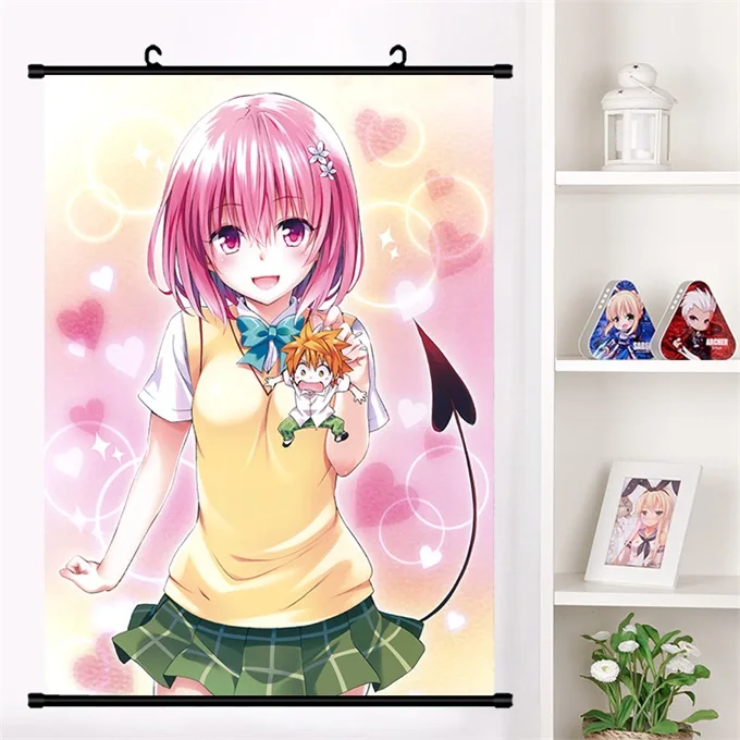 E Аниме To LOVE Ru Eve Микан Юки тьма Kotegawa Yui Momo Belia Deviluke настенный свиток плакат Настенные подвесные плакаты домашний декор - Цвет: E