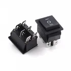 10 шт., флейта 25x31 мм, 6 контактов, 3 положения, 16 А, 250 В, 20 А, В переменного тока, ВКЛ.ВЫКЛ., SPDT, черный большой клавишный переключатель