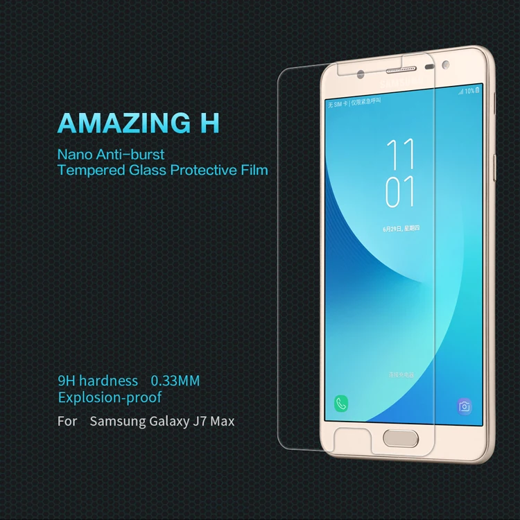 Для Samsung J7 Max Плёнки Nillkin 9 H h закаленное Стекло защитный для Galaxy Экран протектор |