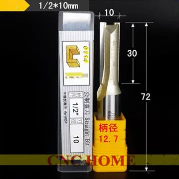 Прямые фрезы шлицевой нож Метрическая Флейта прямой бит 1/2*10 мм 1/2 &quot12 7 хвостовик