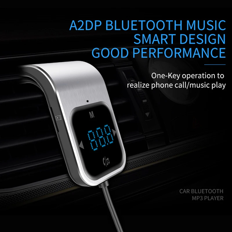 Bluetooth fm-передатчик Аудио Автомобильный MP3-плеер беспроводной автомобильный fm-модулятор громкой связи автомобильный комплект поддержка tf-карты