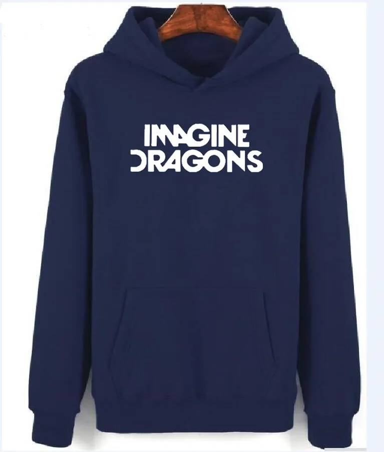 Мужчины Imagine Dragon печати толстовки футболка с длинными рукавами теплая флисовая