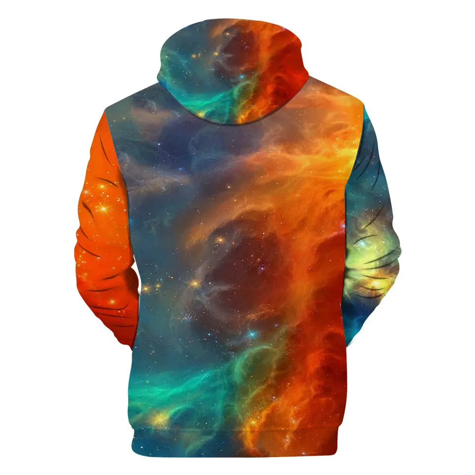 

LUCKYFRIDAYF 3D Print Sweatshirt Cool Star Sky Capless Sweatshirt men Fashion Hip Hop Cool Star Sky Sweatshirt Casual Clothes