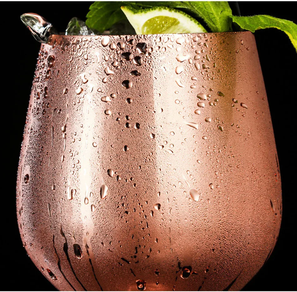 Бокал из нержавеющей стали Коктейльные бокалы для виски красное вино