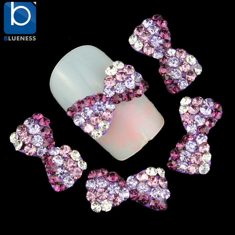 Blueness Фиолетовый Кристалл ногти Стразы дизайн маникюра для ногтей 10 шт./лот